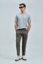 111020262 Bran Men's Basic T-Shirt Men's T-Shirt Gray - 2