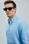 Pitaya Men's Linen Shirt Comfort Fit Blue - 3