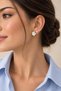 316L Stainless Steel Clover Earring Set Gold Color Zircon Detailed Women's Earrings Set of 6 - 4