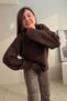 Sparkly Basic Sweater Brown - 4