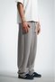 Gray Waffle Fabric Baggy Men's Sweatpants - 3