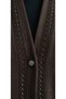 Large Size Comfortable Fit Ecrin Fabric Seasonal Short Mother's Vest 75 Cm. Battal Women's Adhesive Stone Detailed Buttoned - 2