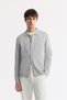 Men's Gray Polo Collar Buttoned Rayon Non-Pilling Knitwear Regular Fit Cardigan A51Y5008