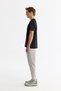 Men's Black Crew Neck Printed Elastane Regular Fit T-Shirt A42Y1007 - 3