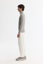 Men's Grey Full Turtleneck Wool Blend Jacquard Knitwear Regular Fit Sweater A42Y5074 - 4