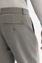 Men's Grey-Green Classic Waist Jersey Cotton Carrot Fit Trousers A42Y3061 - 5