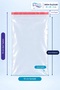 35X50+5 cm Transparent Gelatin Tape Bag 100 Pcs |   Dowry Bag Adhesive Packaging Bag - 3