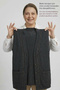 Large Size Comfortable Fit Ecrin Fabric Seasonal Short Mother's Vest 75 Cm. Battal Women's Adhesive Stone Detailed Buttoned - 4