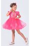 Pink Sequined Short Sleeve Ball Gown Pageant Outfit April 23 Kids Evening Dress Aby162 - 3