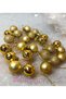 Christmas Pine Tree Ornament Gold Ball 3 cm 24 Pcs - 8