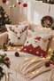 Christmas Pillowcase, Santa Claus Reindeer Patterned 2-Piece Throw Pillow Christmas Decoration Digital Printing - 2