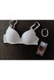 White Bra Set with Striped Pattern Support - 5