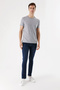 Grimel Basic Plain 100% Cotton Crew Neck Slim Fit Short Sleeve T-Shirt - 5