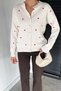 Women's Heart Embroidered Knitwear Cardigan (Available in S-M-L)