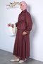 Gülseli Rose Figured Tie-Dye Detailed Shirt with Elastic Waist Skirt and Hijab Two-Piece Set - 2