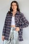 Gülseli Women's Plaid Patterned Stoned Shirt - 2