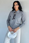 Gülseli Scarf Detailed Polo Collar Knit Sweater - 2