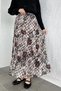 Patterned Chiffon Hijab Skirt with Elastic Waist
