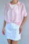 Women's Crop Athlete-Style Patterned Blouse - 2