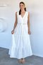 Embroidered Low-Waist Dress