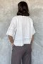 Women's Linen Blouse with Ribbon Detail - 3