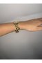 Geometric Wicker Cord Women's Wristwatch - Gold Color - Pink Dial - 3