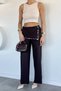Women's Elastic Waist Sequin Detailed Trousers (Scarf Is Attached to the Product.)