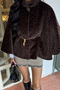 Women's Leopard Pattern Water Brushed Cashmere Poncho - 4