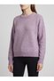 Women's Purple Color Crew Neck Sweater Sweater - 2