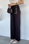 Women's Elastic Waist Sequin Detailed Trousers (Scarf Is Attached to the Product.) - 2