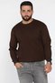 Crew Neck Patterned Men's Knitwear Sweater
