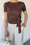 Women's Side Tie Blouse - 3