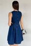 Pleated Jean Denim Dress - 4