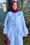 Elastic Waist Pants, Ruffled Jacket, Hijab, Two-Piece Set - 4