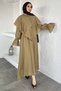 Lined Cape Blouse Skirt Hijab Double Set