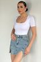 Women's Square Neck Crop Top Blouse
