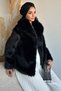 Inner Lined Double Pocket Fur Hijab Coat