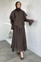 Lined Cape Blouse Skirt Hijab Double Set