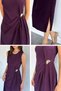 Women's Dress with Buckle Detail and Slit - 2