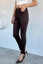 Women's High Waist Skinny Trousers - 2