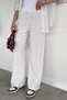 Women's Elastic Waist Embossed Patterned Trousers - 3