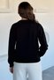 Women's Crew Neck Printed Stone Embroidered Sweatshirt - 4