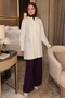 Front Buttoned Scalloped Hijab Shirt Tunic - 2