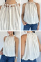 Gülseli Collar Beaded Detailed Striped Blouse - 4