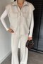 Women's Double Pocket Vest and Elastic Waist Palazzo Trousers Two-Piece Set - 2