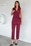 Women's Brooch Detailed Waist Elastic Vest and Trousers Two-Piece Set