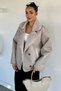 Women's Double-Breasted Collar Coat with Plush Inside