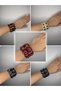 Shiny Resin Thick Flexible Women's Bracelet with Gold Detail - Cream Color - 5