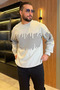 Crew neck printed men's sweatshirt