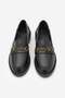 Women's Loafer Moccasin Buckle Stoned Classic Casual Shoes Egano Black - 6